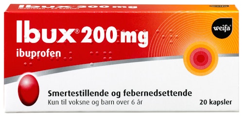 Bilde: © Weifa / Oda Weifa Ibux Kapsler 200mg 20 stk