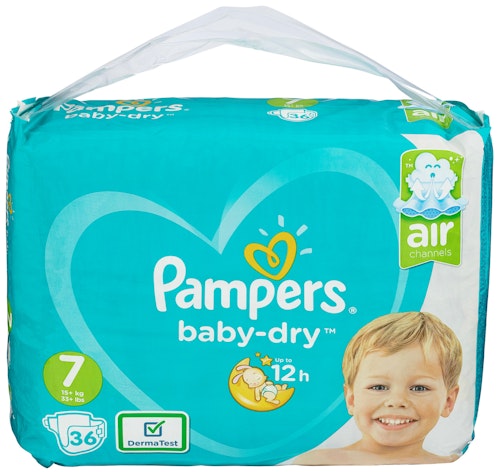 Bilde: © Pampers / Kolonial.no Pampers Pampers Bleie Baby Dry Str.7 15+kg, 30 stk