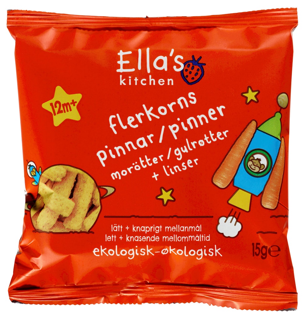 Ella's Kitchen Flerkornspinner Gulrøtter & Linse