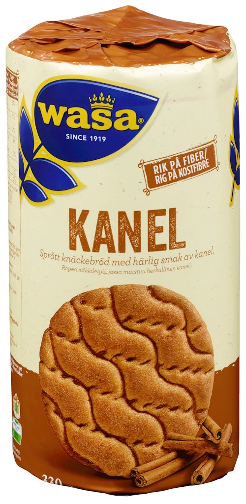Bilde: © Wasa / Kolonial.no Wasa Knekkebrød Runde Kanel 330 g