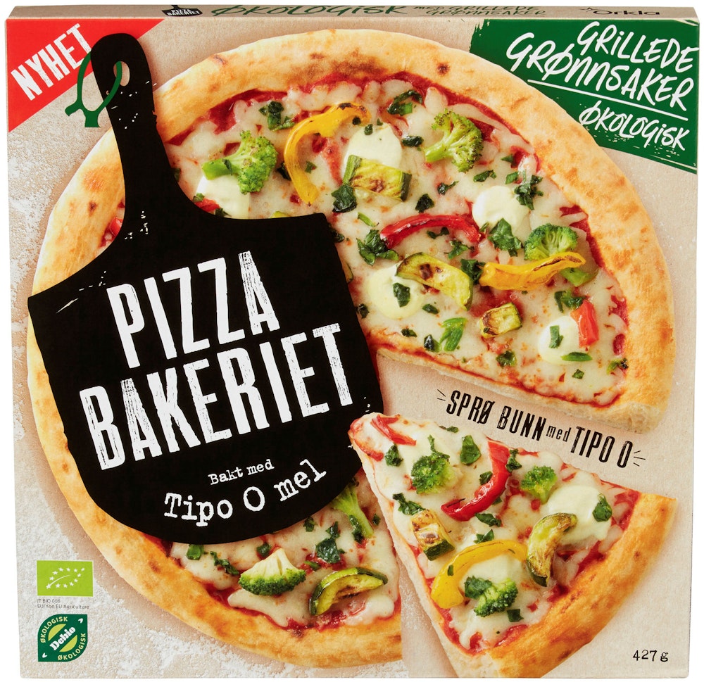 Pizzabakeriet Pizza med Grillede Grønnsaker Økologisk