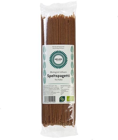 Bilde: © Helios / Kolonial.no Helios Speltspagetti Fullkorn Økologisk, 500 g