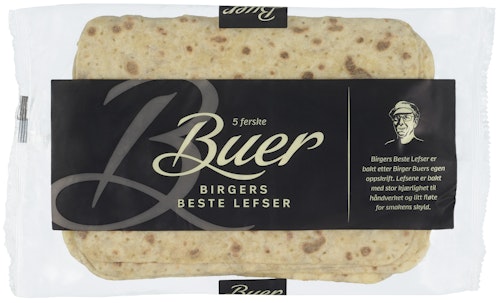 Bilde: © Buer / Kolonial.no Buer Birgers Beste Lefser 5 stk