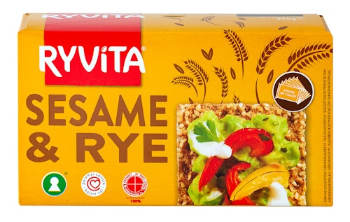 Bilde: © Ryvita / Kolonial.no Ryvita Ryvita Sesam Knekkebrød, 250 g