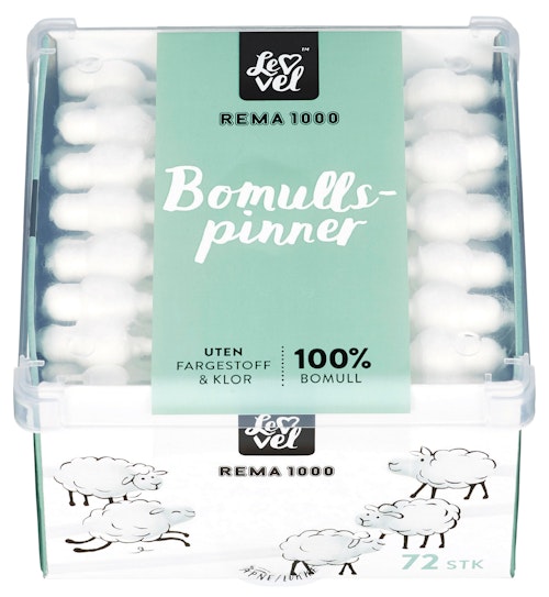 Bilde: © REMA 1000 / Kolonial.no REMA 1000 Bomullspinner Baby 72 stk