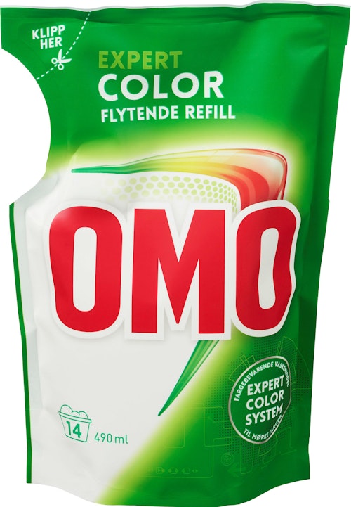Bilde: © OMO / Kolonial.no OMO Omo Color Flytende Refill, 490 ml