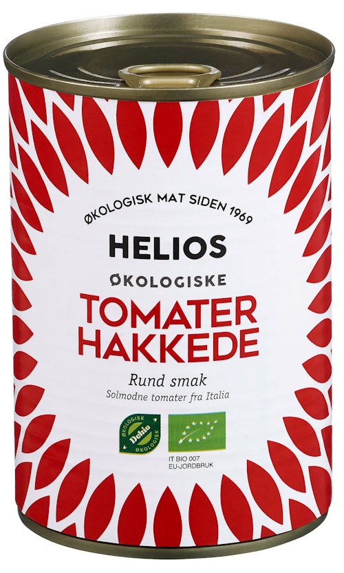Bilde: © Helios / Kolonial.no Helios Hakkede Tomater Økologisk, 400 g