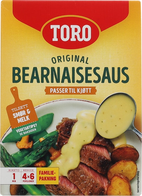 Bilde: © Toro / Kolonial.no Toro Bearnaisesaus Familiepakning, 4 stk