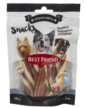 Bilde: © Best Friend / Oda Best Friend Snacks kyllingtwist 100 g