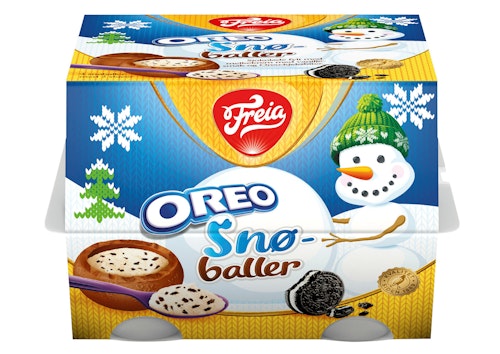 Bilde: © Freia / Kolonial.no Freia Oreo Snøball 4 pk, 112 g