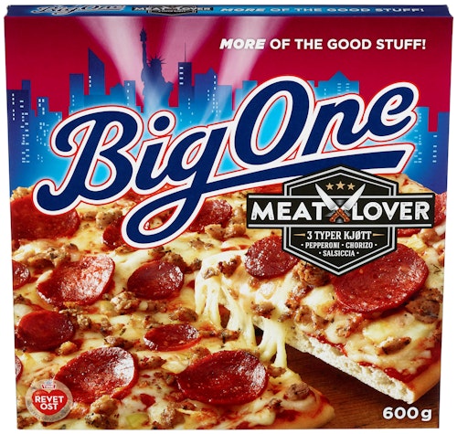 Bilde: © Big One / Kolonial.no Big One Big One American Meat Lover Pizza 600 g