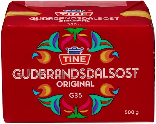 Bilde: © Tine / Kolonial.no Tine Gudbrandsdalsost G35 500 g