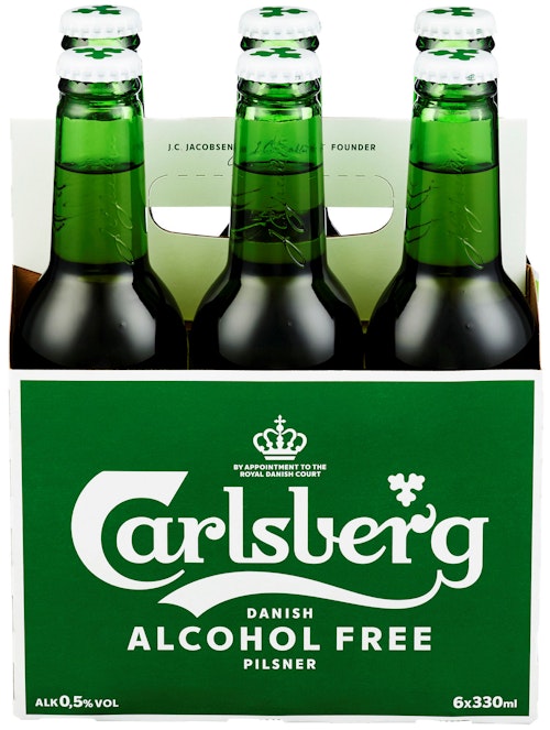 Bilde: © Carlsberg / Kolonial.no Carlsberg Carlsberg Alcohol Free Flaske 6 x 0,33l, 1,98 l
