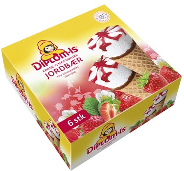 Bilde: © Diplom-Is / Oda Diplom-Is Krone-Is Jordbær 6 stk, 750 ml