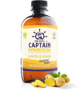 Bilde: © Captain Kombucha / Oda Captain Kombucha Captain Kombucha m/ginger&lemon 400 ml