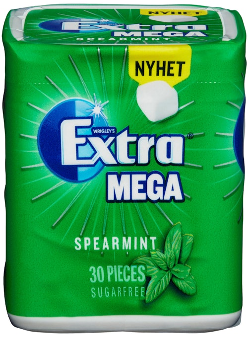 Bilde: © Extra / Kolonial.no Extra Extra Mega Cubes Spearmint 30 stk, 69 g