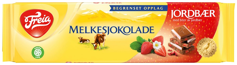 Freia Melkesjokolade Jordbær Limited Edition