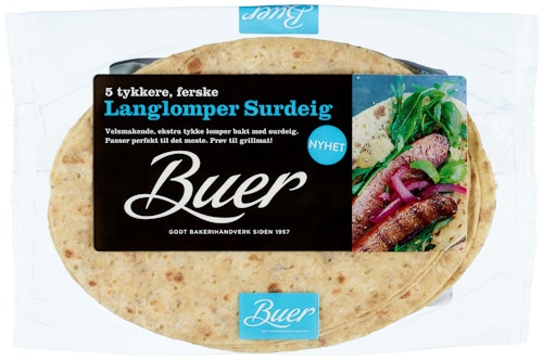 Bilde: © Buer / Kolonial.no Buer Langlompe Surdeig 5 stk