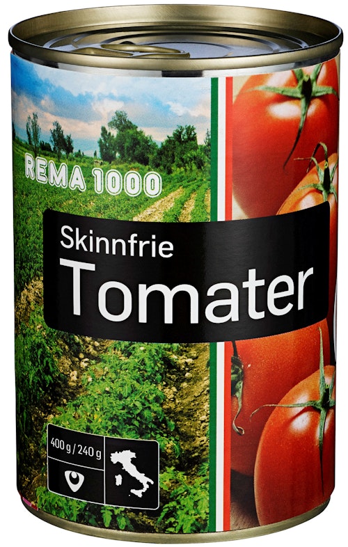 Bilde: © REMA 1000 / Kolonial.no REMA 1000 Tomater Skinnfrie 400 g