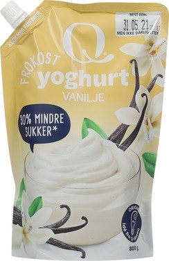 Bilde: © Q-meieriene / Oda Q-meieriene Frokostyoghurt Vanilje Pose, 800 g