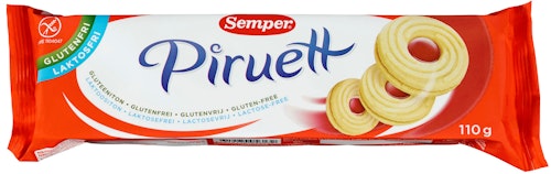 Bilde: © Semper / Kolonial.no Semper Piruett Kjeks Glutenfri, 110 g