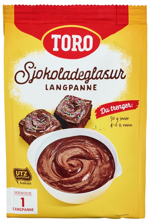 Bilde: © Toro / Kolonial.no Toro Sjokoladeglasur Langpanne 278 g