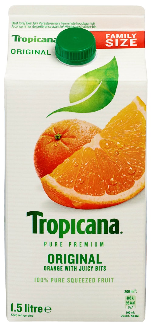 Bilde: © Tropicana / Oda Tropicana Appelsinjuice Med Fruktkjøtt Original