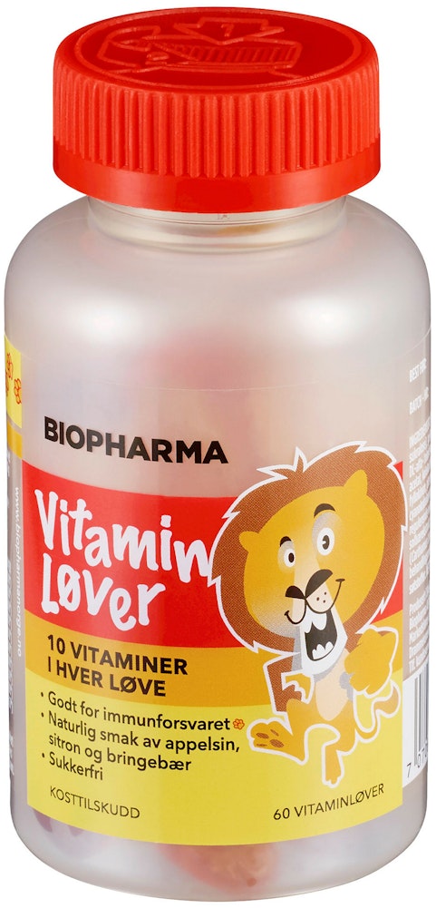 Biopharma Vitaminløver 60 stk