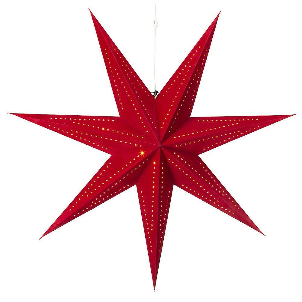 Northlight Adventstjerne Fløyel Rød 70 cm