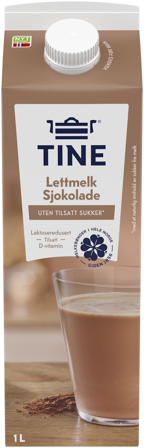 Bilde: © Tine / Oda Tine Tine Lettmelk Med Sjokoladesmak 1 l
