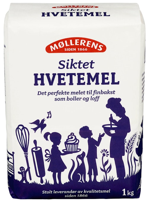 Bilde: © Møllerens / Oda Møllerens Hvetemel Siktet, 1 kg