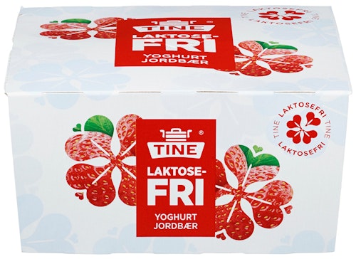Bilde: © Tine / Oda Tine TINE Jordbær Yoghurt Laktosefri 4x125gr