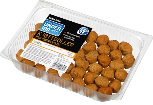 Bilde: © REMA 1000 / Kolonial.no REMA 1000 Kjøttboller med Grønnsaker 500 g