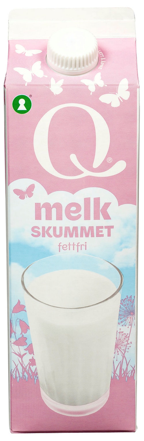 Bilde: © Q-meieriene / Kolonial.no Q-meieriene Q Melk Skummet 1 l