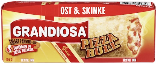 Bilde: © Grandiosa / Kolonial.no Grandiosa Grandiosa Pizzarull Ost & Skinke, 155 g