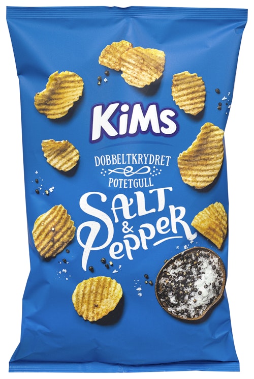 Bilde: © Kims / Kolonial.no Kims Potetchips Salt & Pepper 250 g