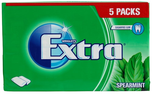 Extra Extra Spearmint 5-pakk, 70 g