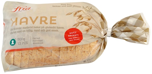 Bilde: © Fria / Kolonial.no Fria Havrebrød Glutenfri, 500 g