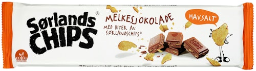 Bilde: © Sørlandschips / Kolonial.no Sørlandschips Melkesjokolade med Chips 160 g