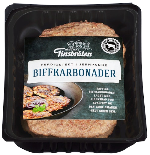 Bilde: © Finsbråten / Kolonial.no Finsbråten Biffkarbonader Pannestekt 360 g