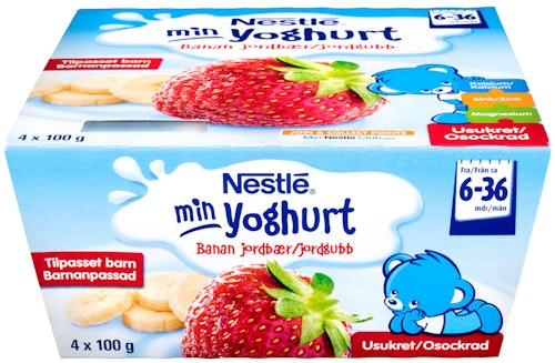 Nestlé Min Yoghurt Banan & Jordbær