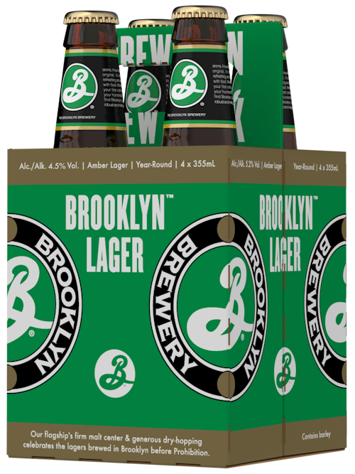 Bilde: © Brooklyn / Kolonial.no Brooklyn Brooklyn Lager 4 x 0,36l, 1,42 l