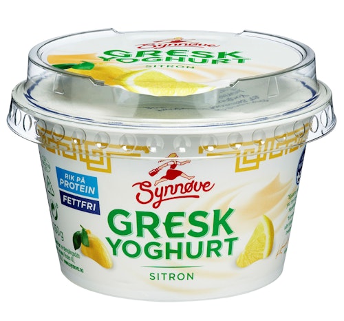 Bilde: © Synnøve / Kolonial.no Synnøve Gresk Yoghurt Sitron 150 g