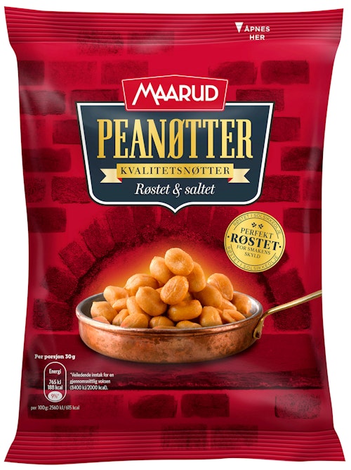 Bilde: © Maarud / Oda Maarud Peanøtter Røstet & Saltet, 300 g