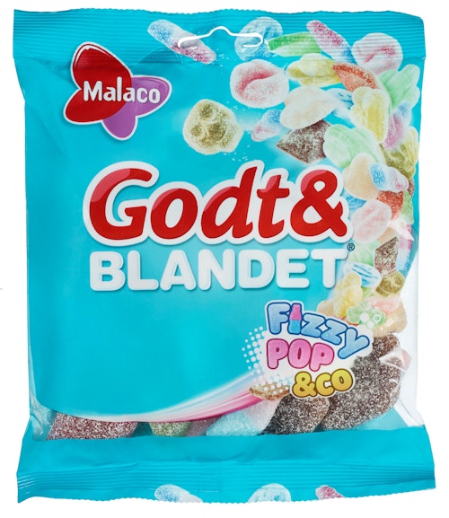 Bilde: © Malaco / Oda Malaco Godt & Blandet Fizzypop 170 g