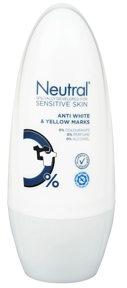 Bilde: © Neutral / Oda Neutral Neutral Deo Roll-on Uten Parfyme, Anti Marks, 50 ml