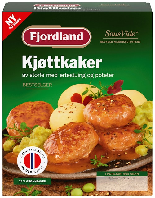 Bilde: © Fjordland / Oda Fjordland Kjøttkaker med Ertestuing