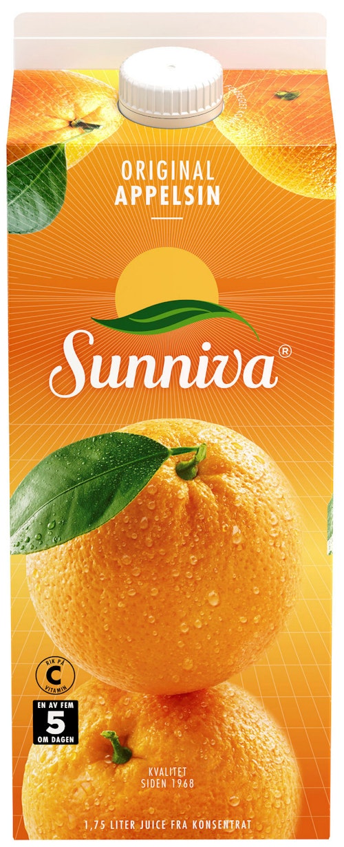 Bilde: © Sunniva / Kolonial.no Sunniva Original Appelsinjuice 1,75 l