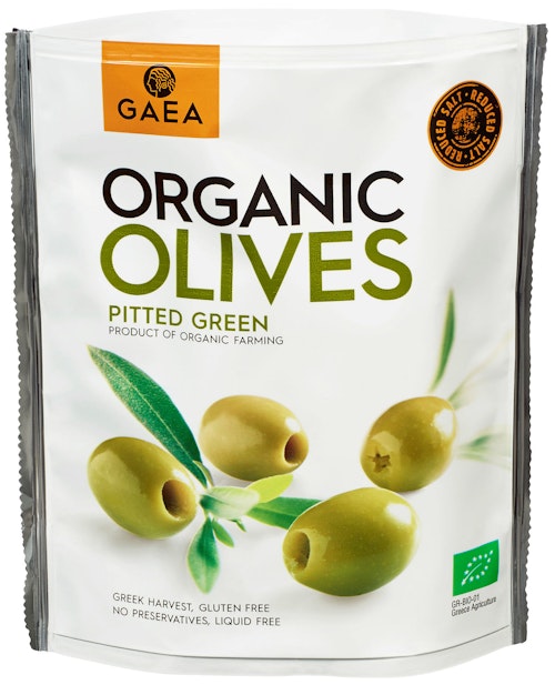 Bilde: © Gaea / Kolonial.no Gaea Organic Olives Pitted Green Økologisk, 150 g
