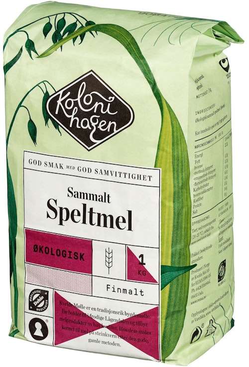 Bilde: © Kolonihagen / Kolonial.no Kolonihagen Speltmel Sammalt Økologisk, 1 kg